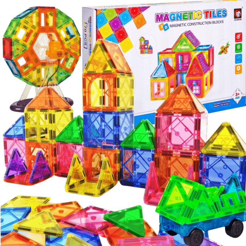 ZESTAW DUŻE KLOCKI MAGNETYCZNE KONSTRUKCYJNE 3D